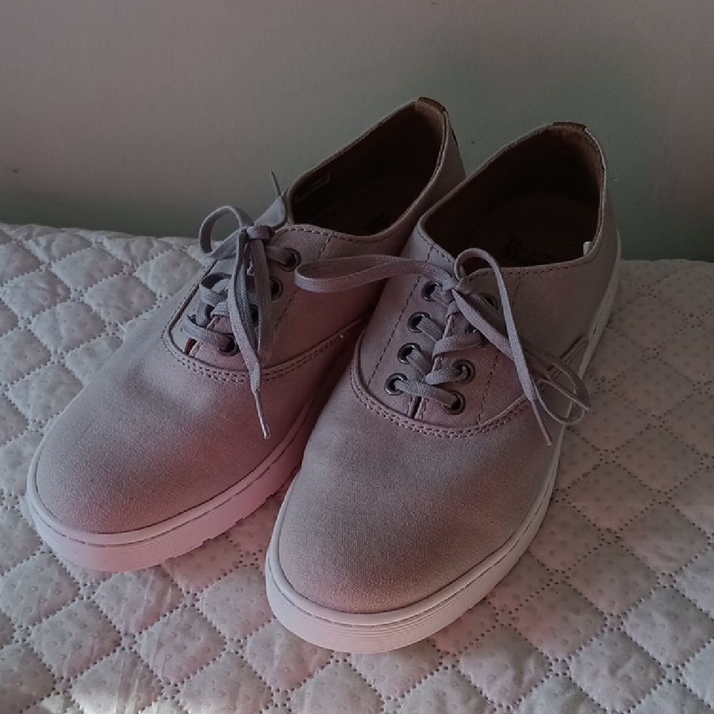 NWOT Dr Martens Grey Canvas Shoes